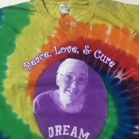 #HH Port & Company Peach Love & Cure Dream Love Tie Dye Multicolor T Shirt 2XL - Picture 8 of 8
